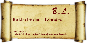 Bettelheim Lizandra névjegykártya
